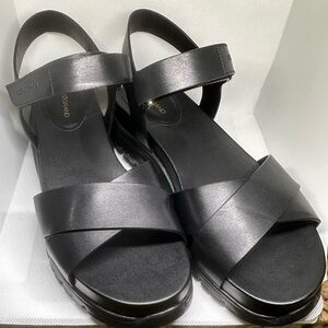 Cole Haan Zerogrand Black Sandals Size 7 Leather